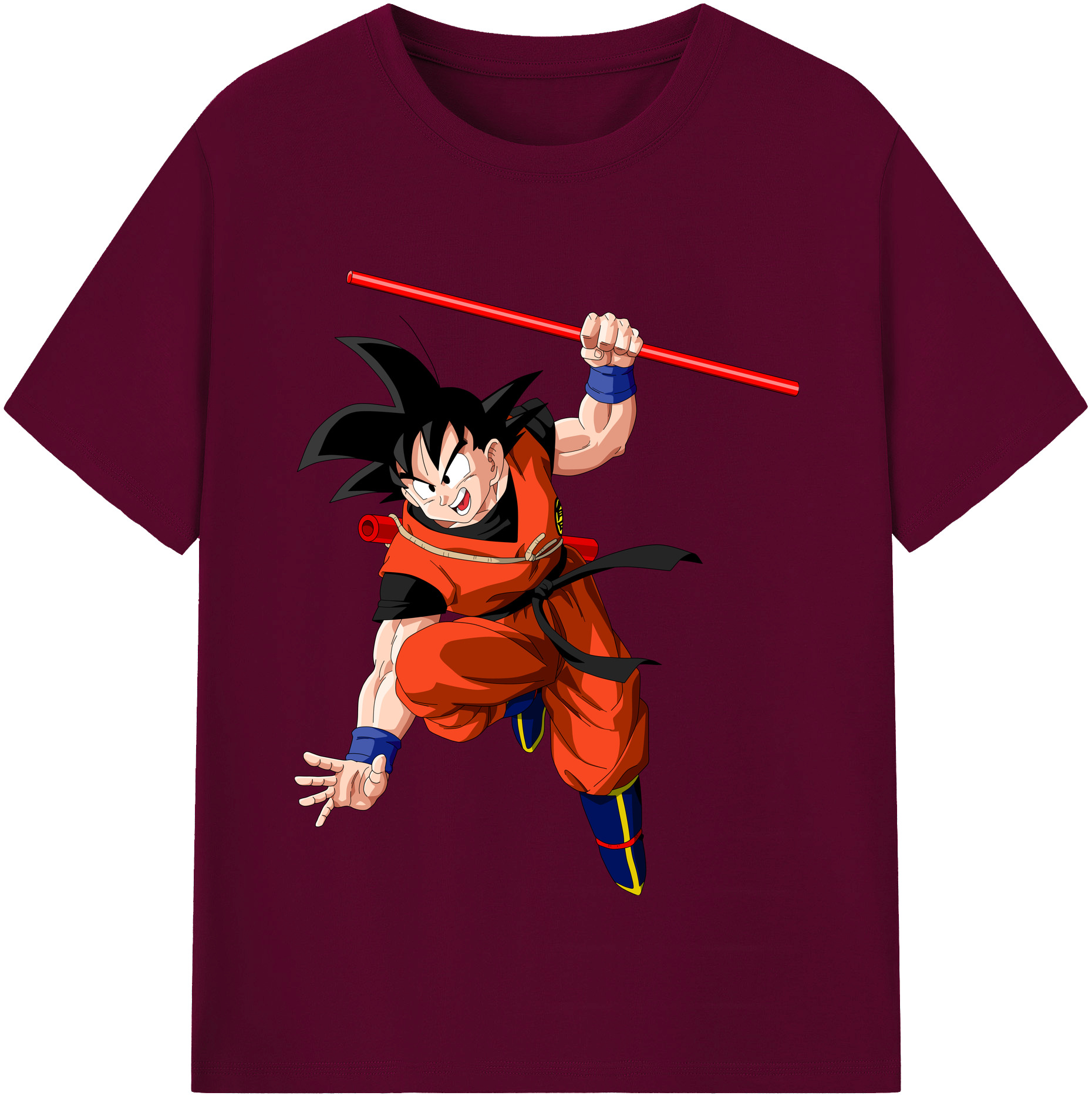 （画像用） ドラゴンボール 孫悟空（そん ごくう）Son Goku カカロット DRAGON BALL Kakarotto レディースカジュアルプリントTシャツ（綿100％）